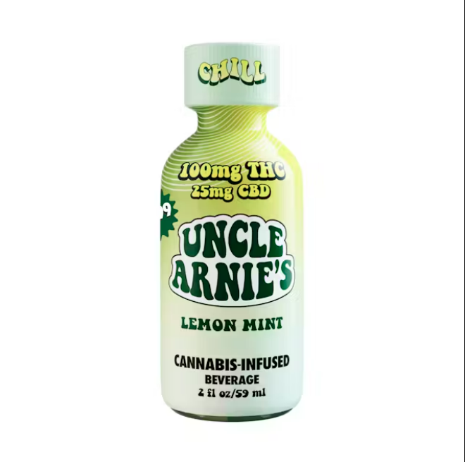 Photograph of product: Lemon Mint 4:1 2oz Shot Uncle Arnie's