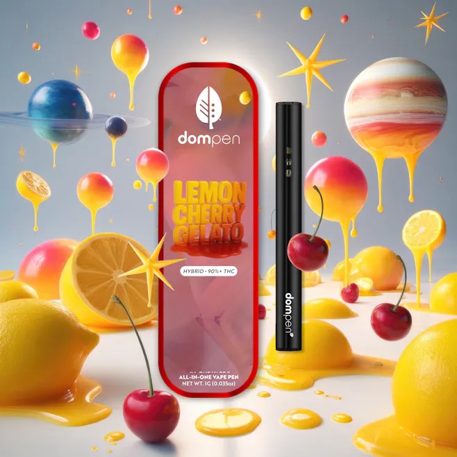 Photograph of product: Dompen: Lemon Cherry Gelato Disposable Vape
