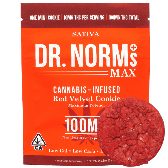 Photograph of product: DR NORM'S: RED VELVET SINGLE COOKIE MAX 100MG