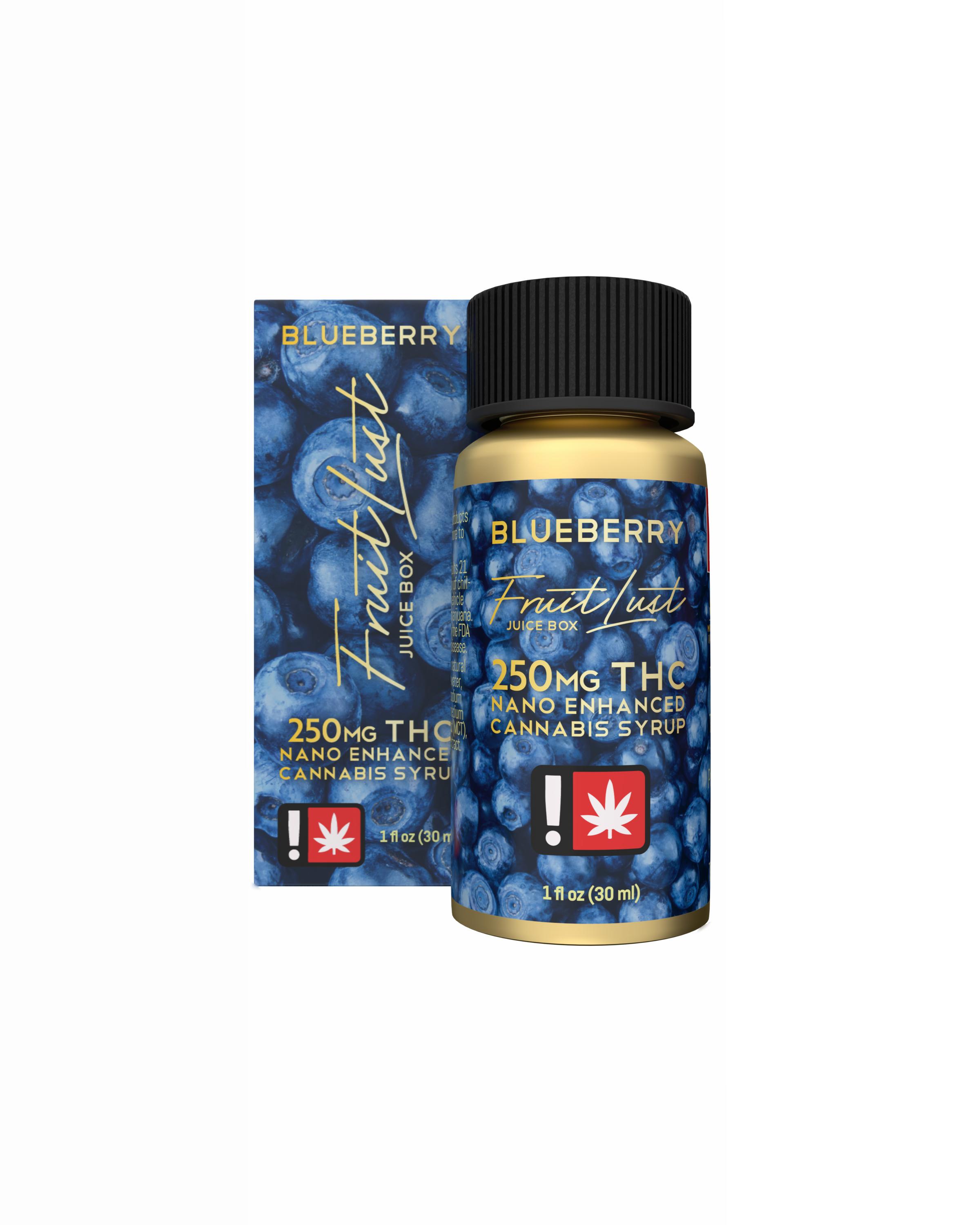 Photograph of product: Fruit Lust - Blueberry Juice Box (H) - Nano Syrup 250mg