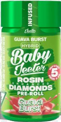 Photograph of product: Baby Jeeter - Guava Burst - 5 x .5g Rosin Infused Prerolls