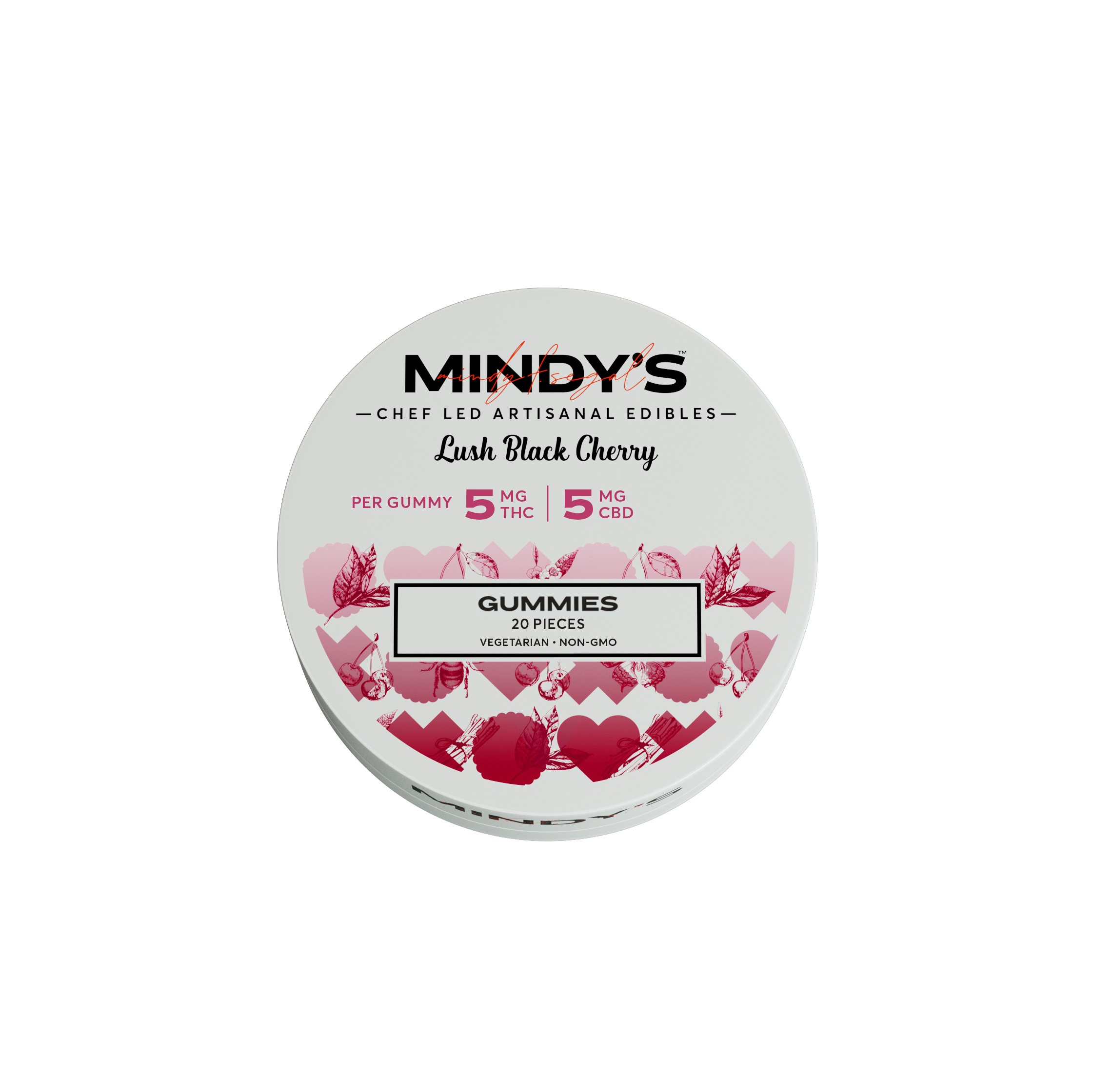 Photograph of product: Ratioed Lush Black Cherry Gummies 100mg (20-Pack | 5mg Each)