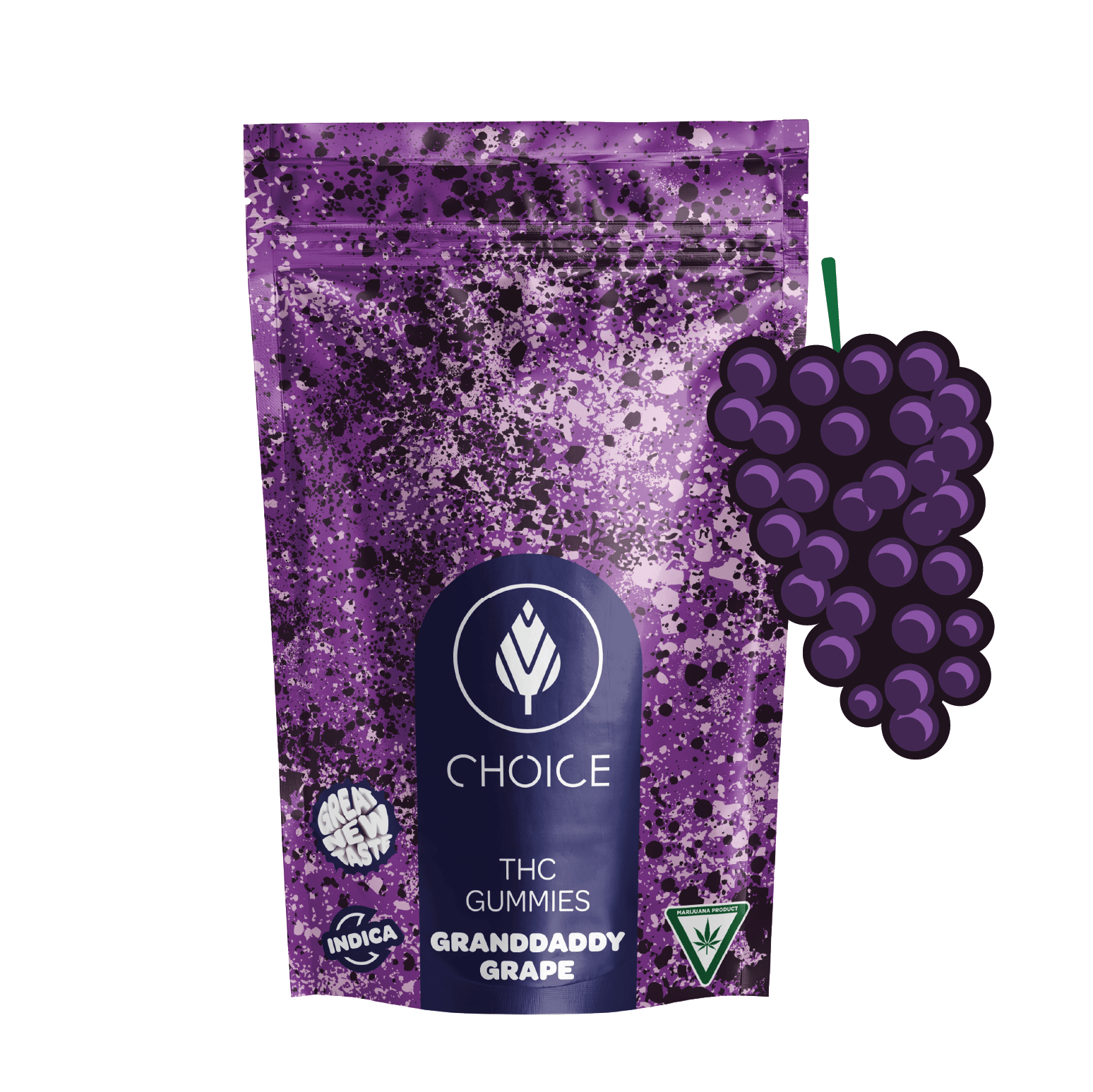 Photograph of product: Choice - Granddaddy Grape 200mg Gummies