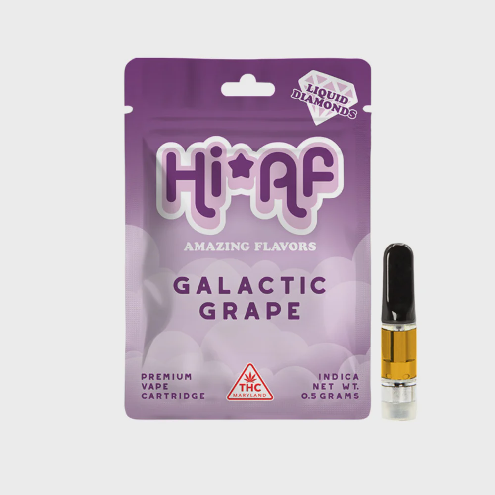 Photograph of product: HiAF .5g Galactic Grape Liquid Diamonds Cart