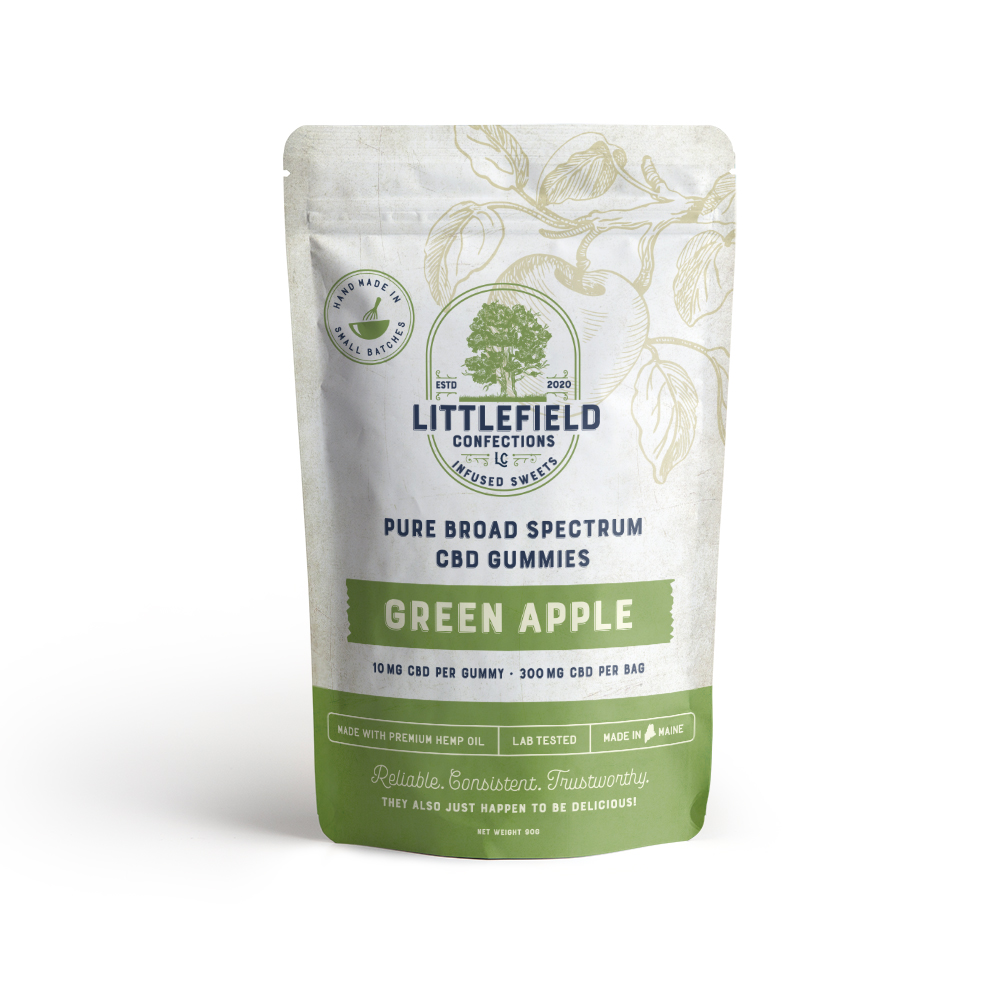 Photograph of product: LFC 300MG CBD Gummies - Green Apple