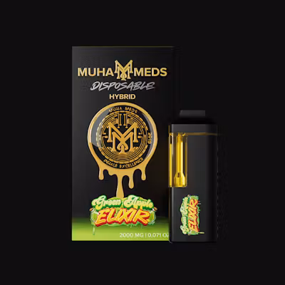 Photograph of product: Muha Meds - Disposable Vape - (2g) - Hybrid - **GREEN APPLE ELIXIR** (3/$50)