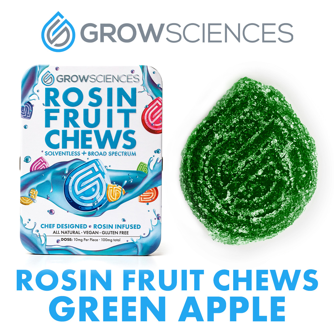 Photograph of product: Grow Sciences | 100mg Rosin Fruit Chew | Green Apple