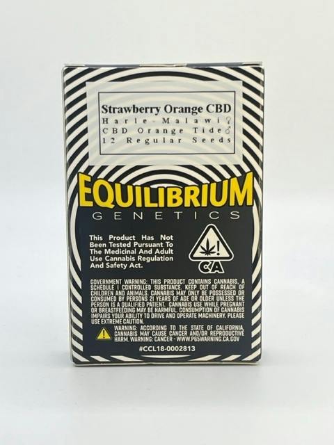 Photograph of product: Equilibrium Strawberry Orange CBD Seeds 12pk ND (Mendo)