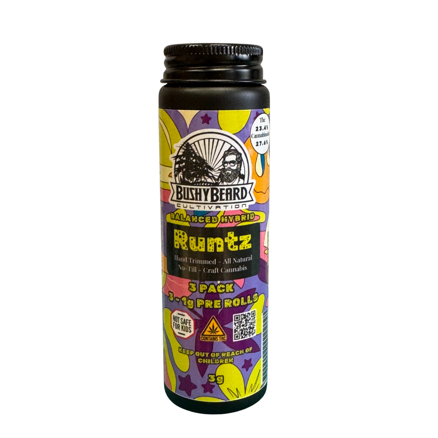Photograph of product: Runtz I Pre-rolls 1g-3pk I Bushy Beard