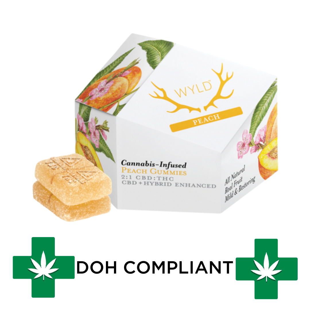 Photograph of product: DOH | Peach 2:1 CBD Gummies | 10pk