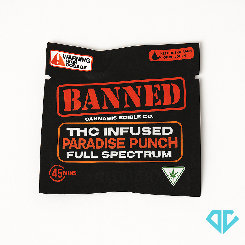 Photograph of product: Banned Paradise Punch Single Nerdless Gummy 200mg