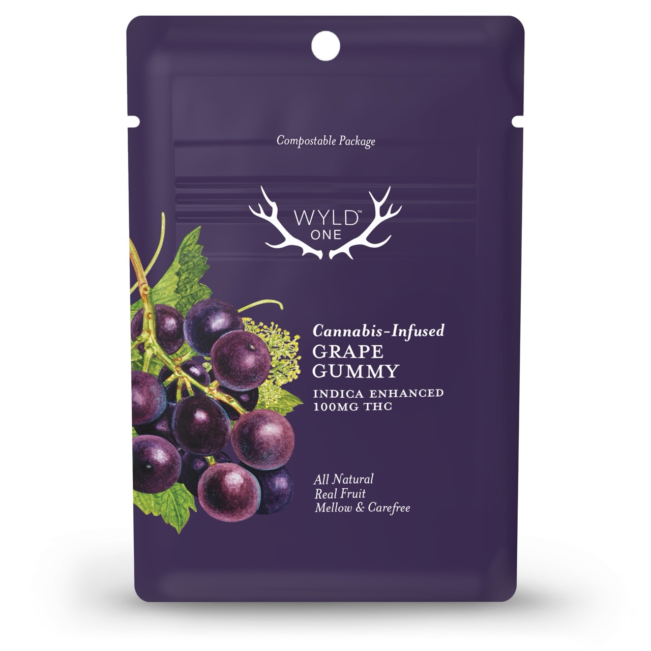 Photograph of product: Grape - 100mg WYLD Ones Oui'd Single Dose