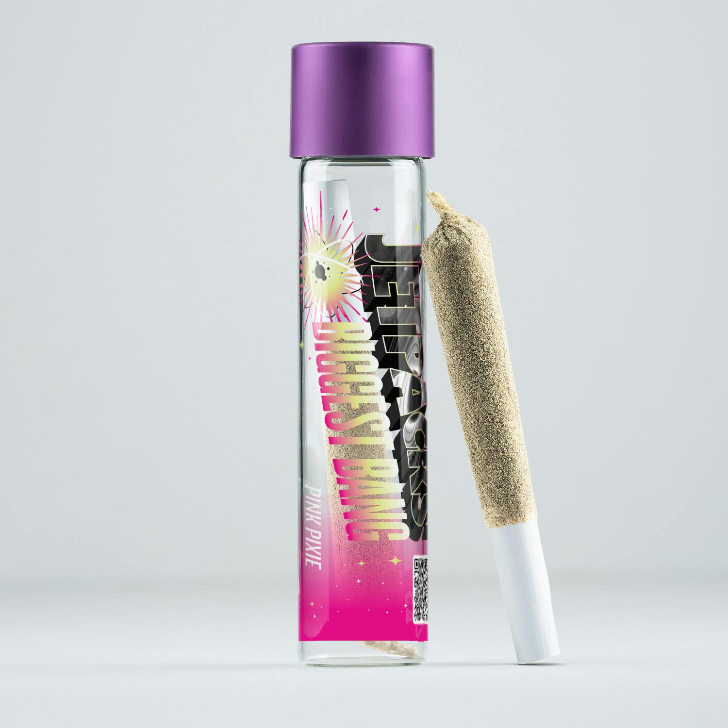 Photograph of product: Jetpacks Big Bang Mini | Preroll | Oui'd | Pink Pixie | Diamond Encrusted | Live Resin Infused