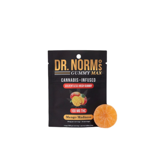 Photograph of product: MANGO MADNESS 100MG au chocolat GUMMY