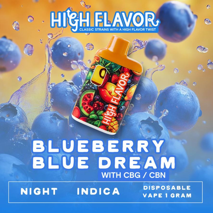 Photograph of product: Blueberry Blue Dream - Night - ETOH Disposable Vape