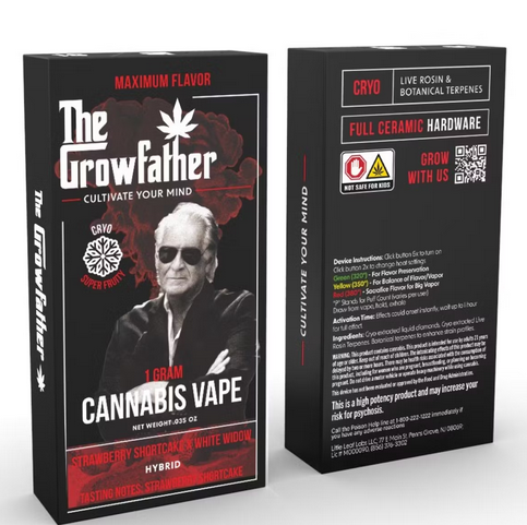 Photograph of product: Growfather - Strawberry Shortcake x White Widow Cryo Liquid Diamond Disposable