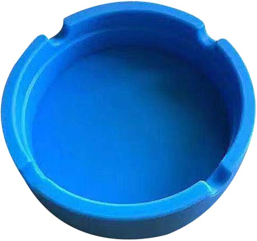Photograph of product: Cyphe Silicone Ashtray Round  Blue