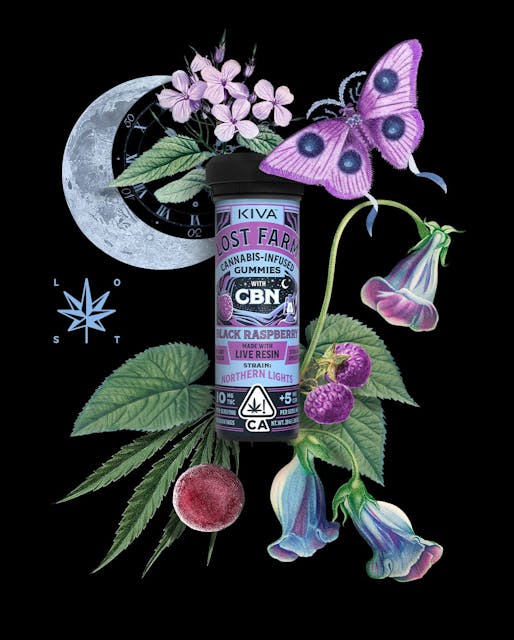 Photograph of product: Black raspberry CBN Gummies by Lost Farm - 100mg