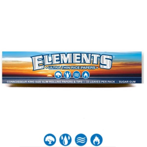 Photograph of product: Elements Rice Rolling Papers - King Size Slim