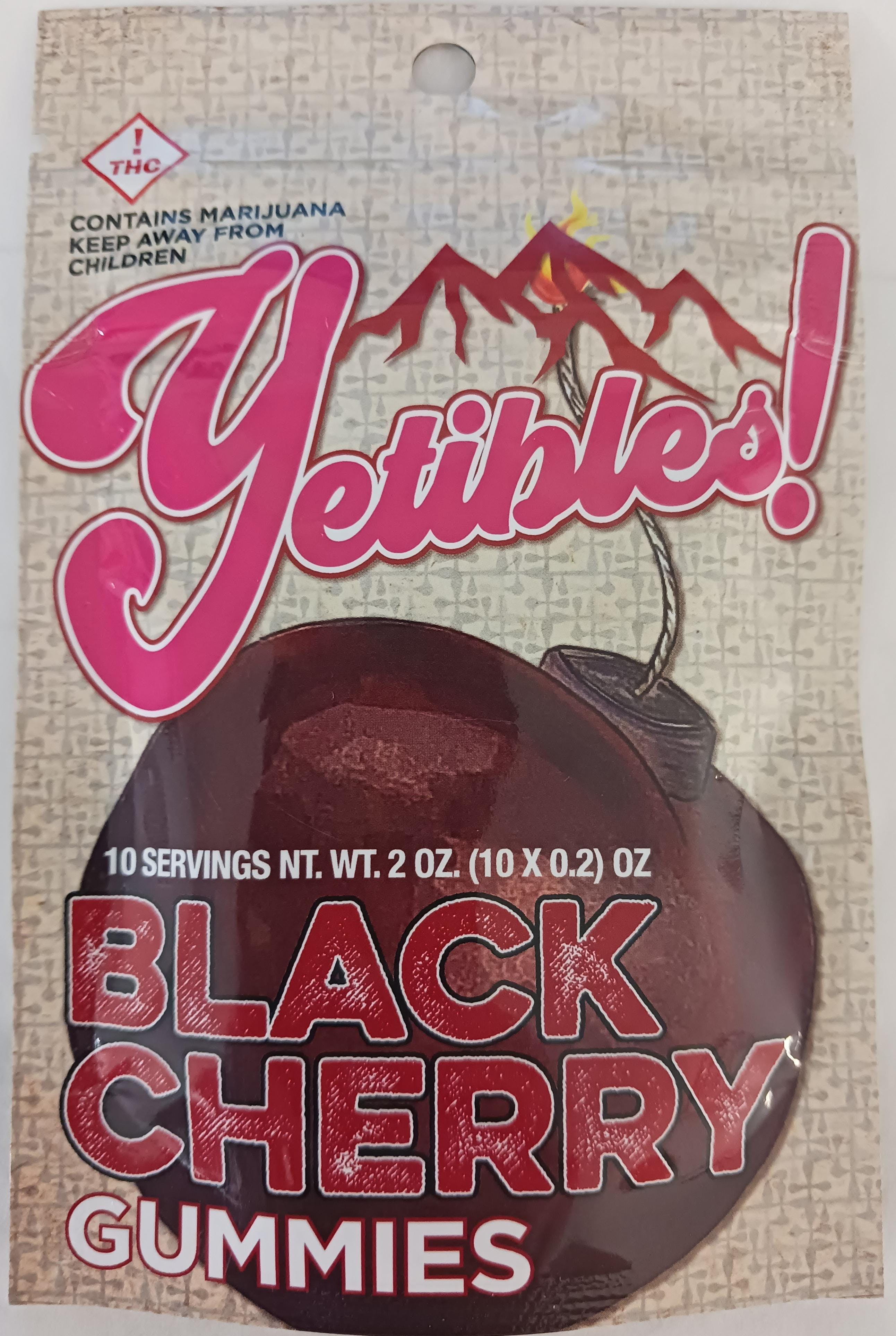 Photograph of product: Yetibles Black Cherry Gummies 1000mg