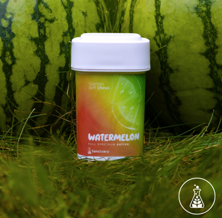 Photograph of product: Watermelon (Oui'd) Fast-Acting Gummies 100mg 20pk