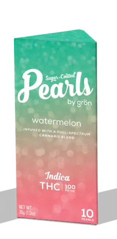 Photograph of product: Grn | "Pearls" Watermelon Oui'd | 10mgTH-oui | 10pk