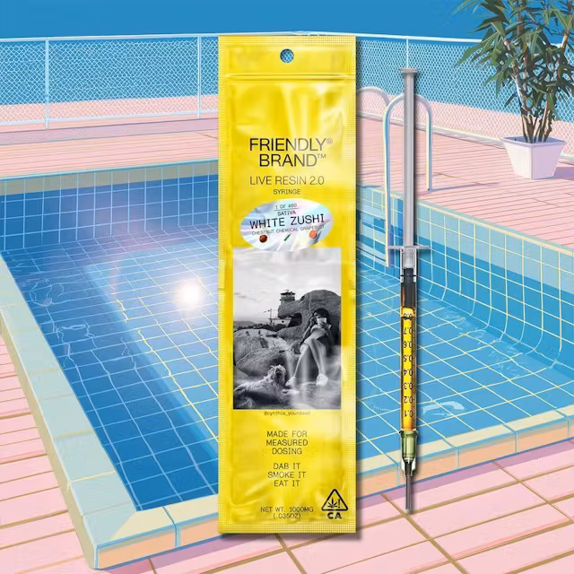 Photograph of product: Friendly Brand | White Zushi 1g Live Resin Applicator