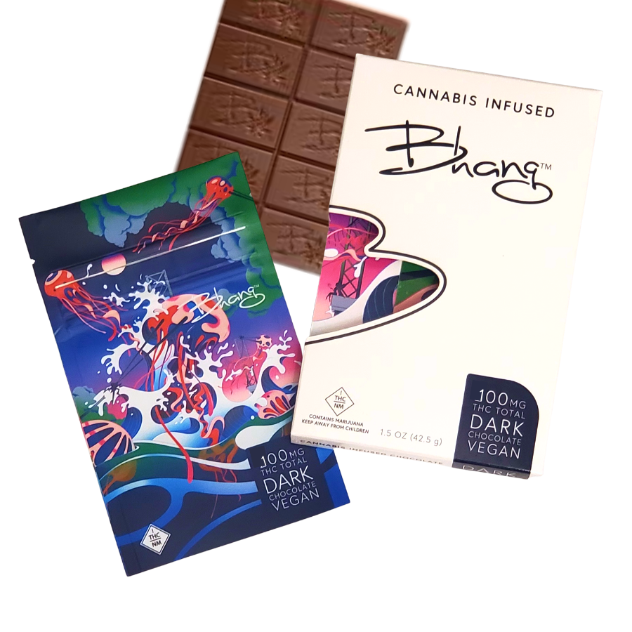 Photograph of product: Bhang Dark Chocolate Oui'd Bar 100mg