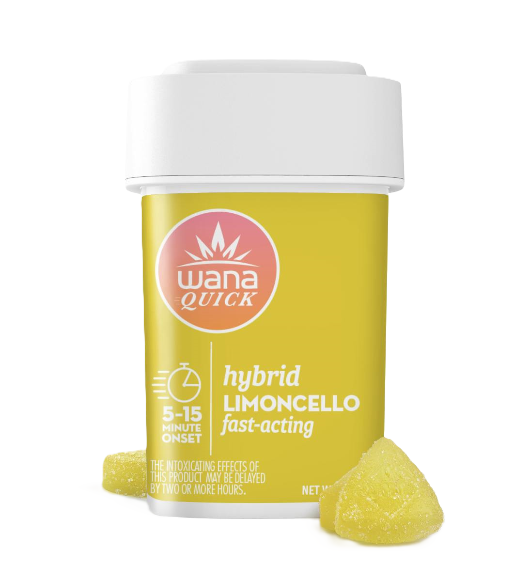 Photograph of product: Wana | Quick Limoncello Hybrid | Soft Lozenge | 10 pack 100mg