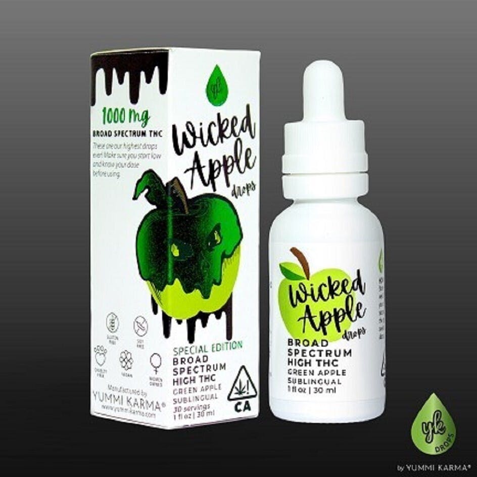 Photograph of product: YUMMI KARMA - TINCTURE - 1000MG DROPS - WICKED APPLE