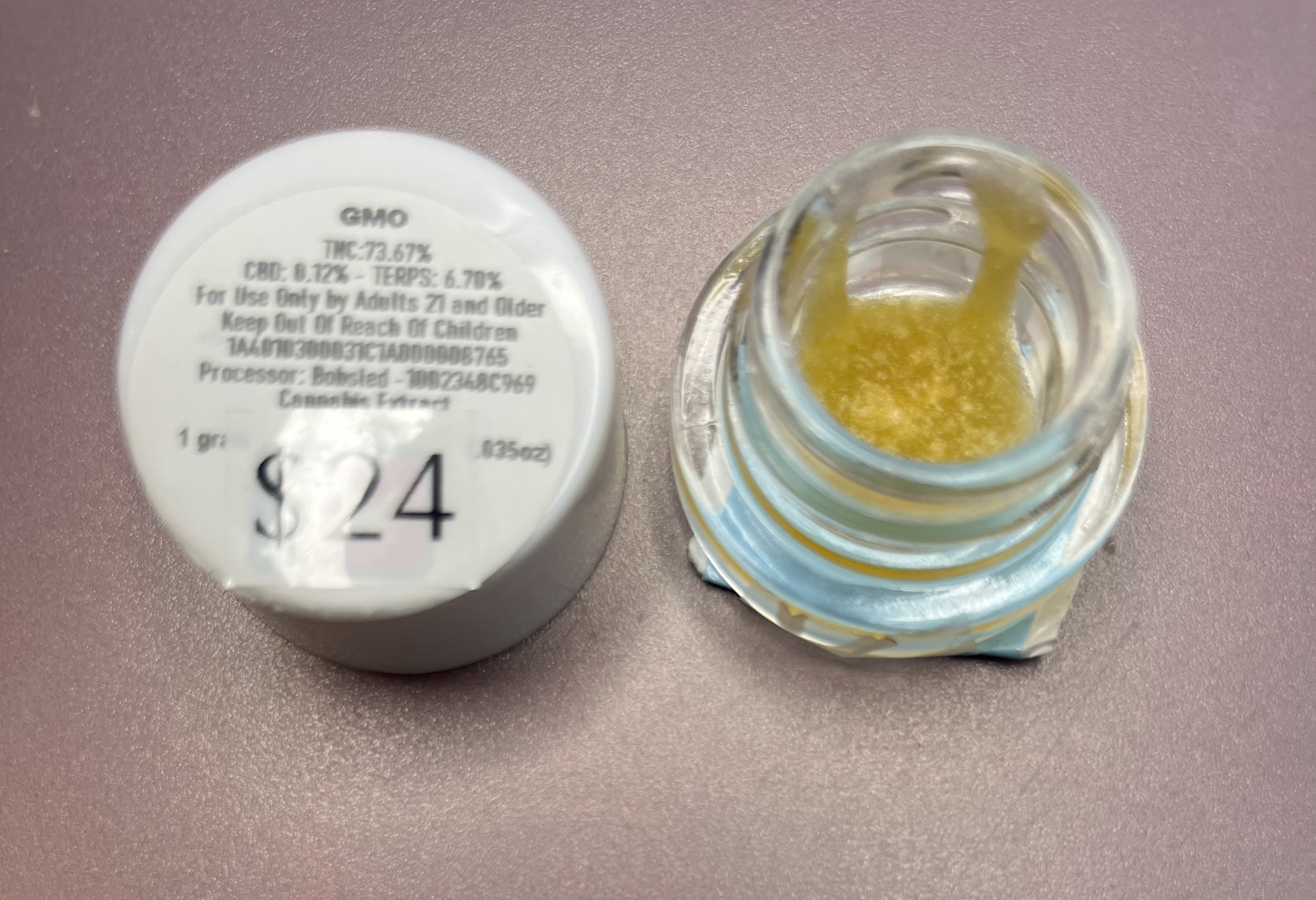 Photograph of product: GMO Live Resin - Bobsled
