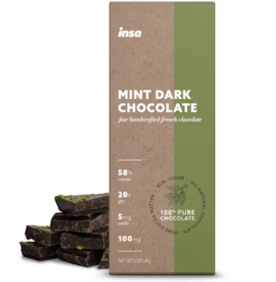 Photograph of product: Chocolate Bar | Dark Chocolate Mint | 5mg 20pk (100mg)