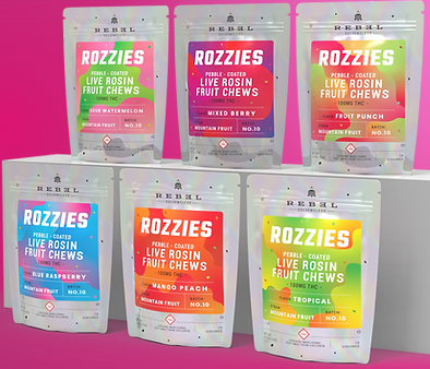Photograph of product: Rozzies - Gummies - Blue Raz (S/H) 100mg