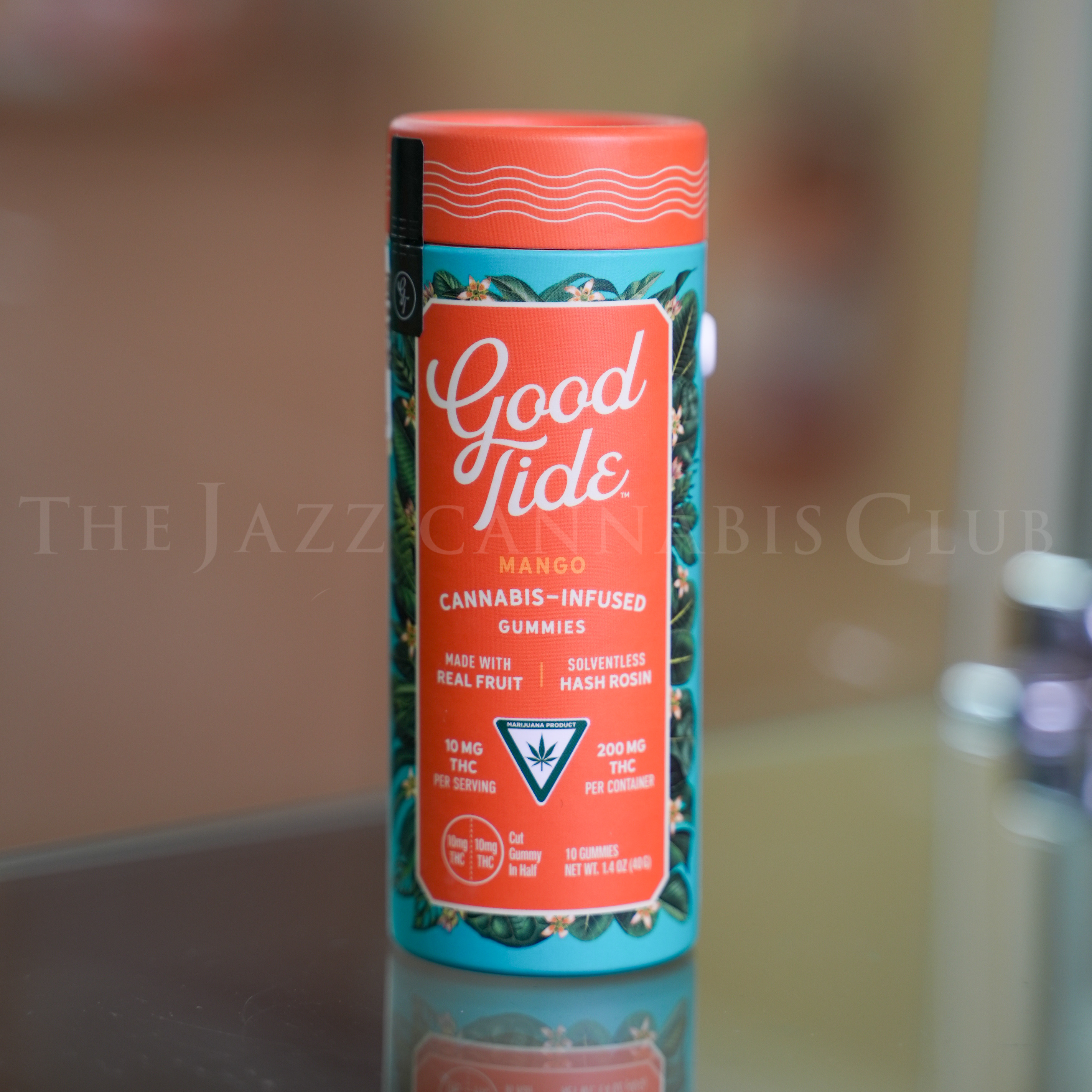 Photograph of product: Good Tide - Mango 200mg Hash Rosin Gummies (Indica)