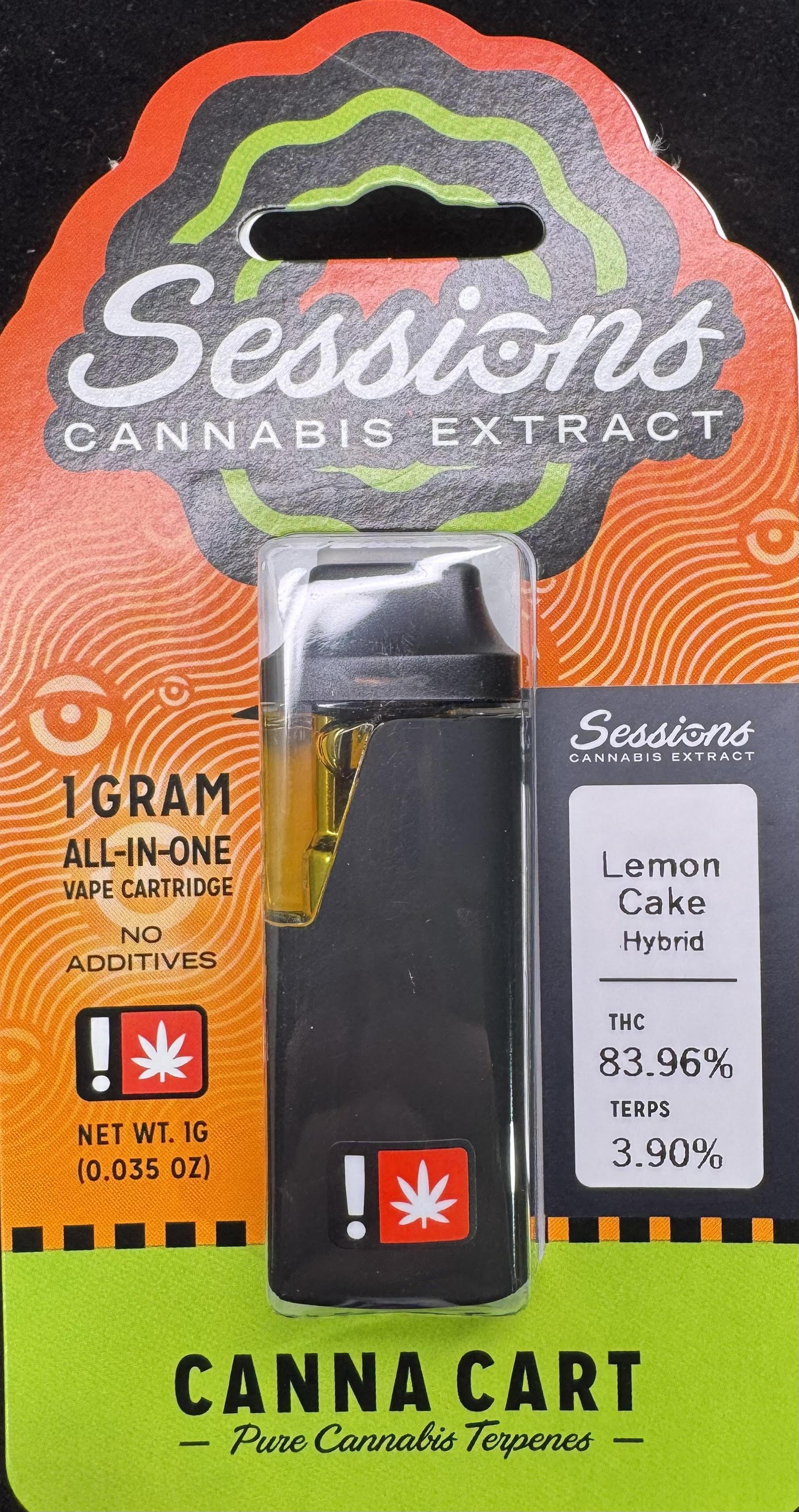 Photograph of product: Disposable Cartridge - 1g Distillate Sessions Disposable - Lemon Cake