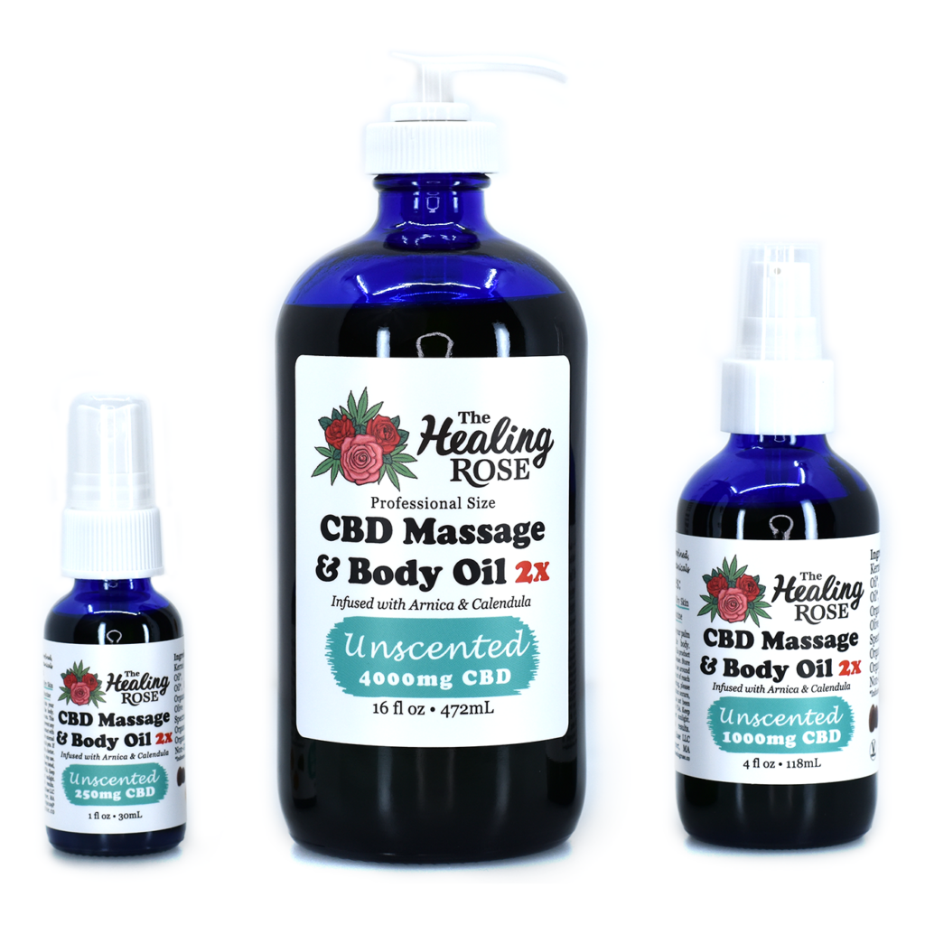 Photograph of product: Unscented CBD Massage & Body Oil 3x (4oz)
