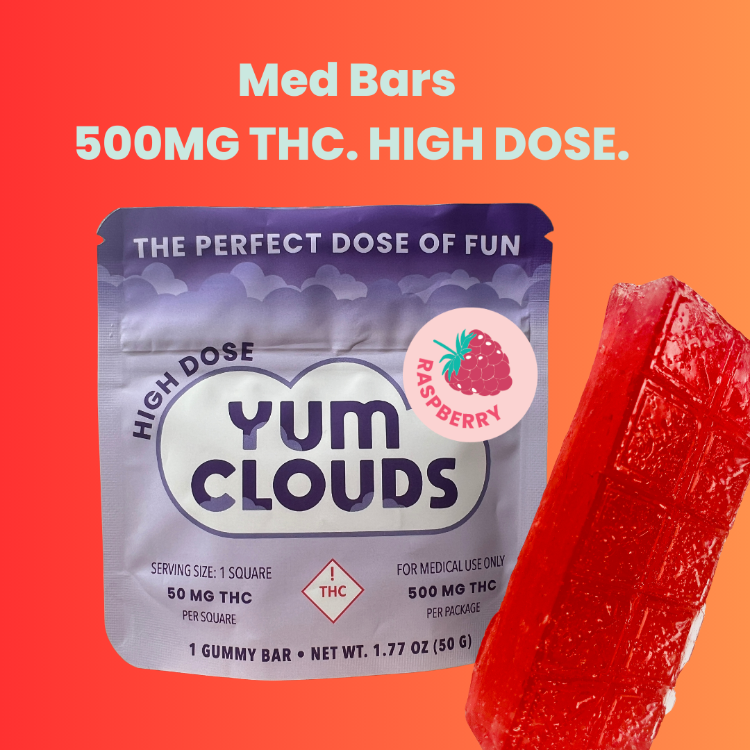 Photograph of Product: Yum Clouds Raspberry | 10ct High Dose Gummies