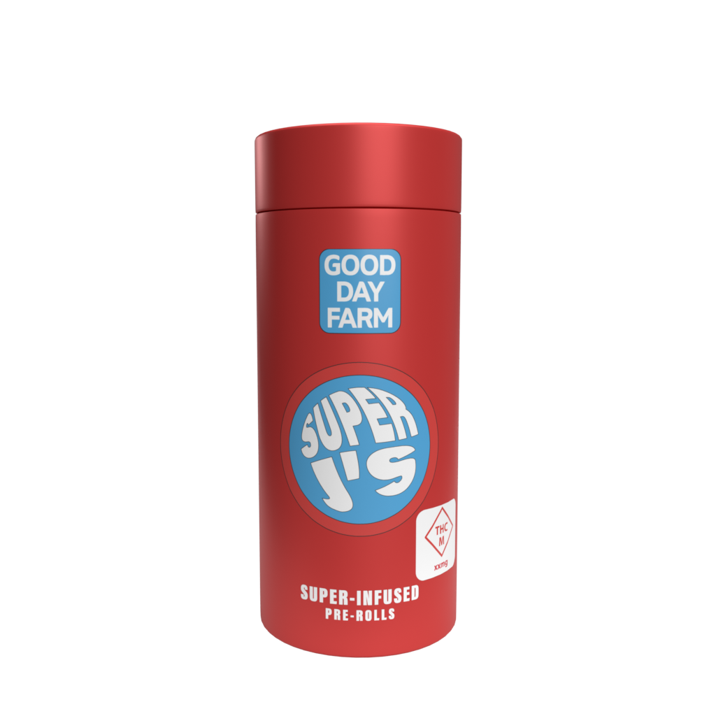 Photograph of product: Good Day Farm - Infused Pre-Rolls Mango Mintality x Tropical 5pk - 2.5g