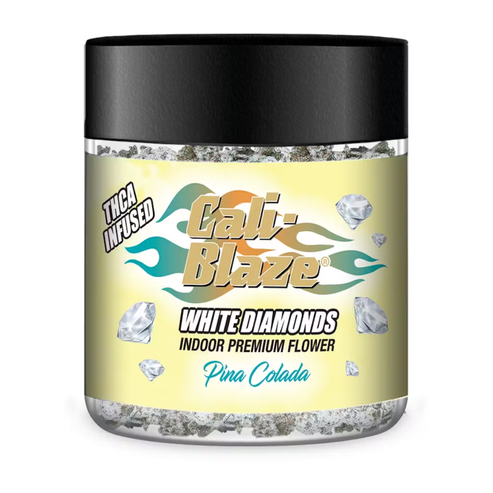 Photograph of product: 3.5g White Diamonds Infused Buds | Pina Colada  | Cali-Blaze