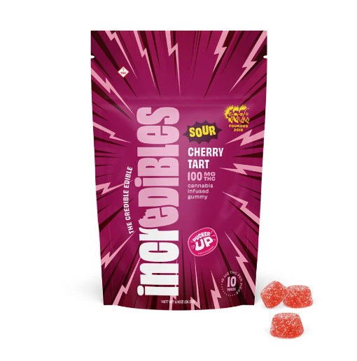 Photograph of product: Incredibles | Edible | Sour Cherry Tart Gummies | 100mg