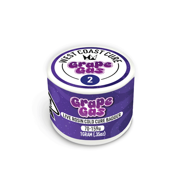 Photograph of product: Grape Gas - WCC 1g Tier 2 Rosin Cold Cure Badder - 