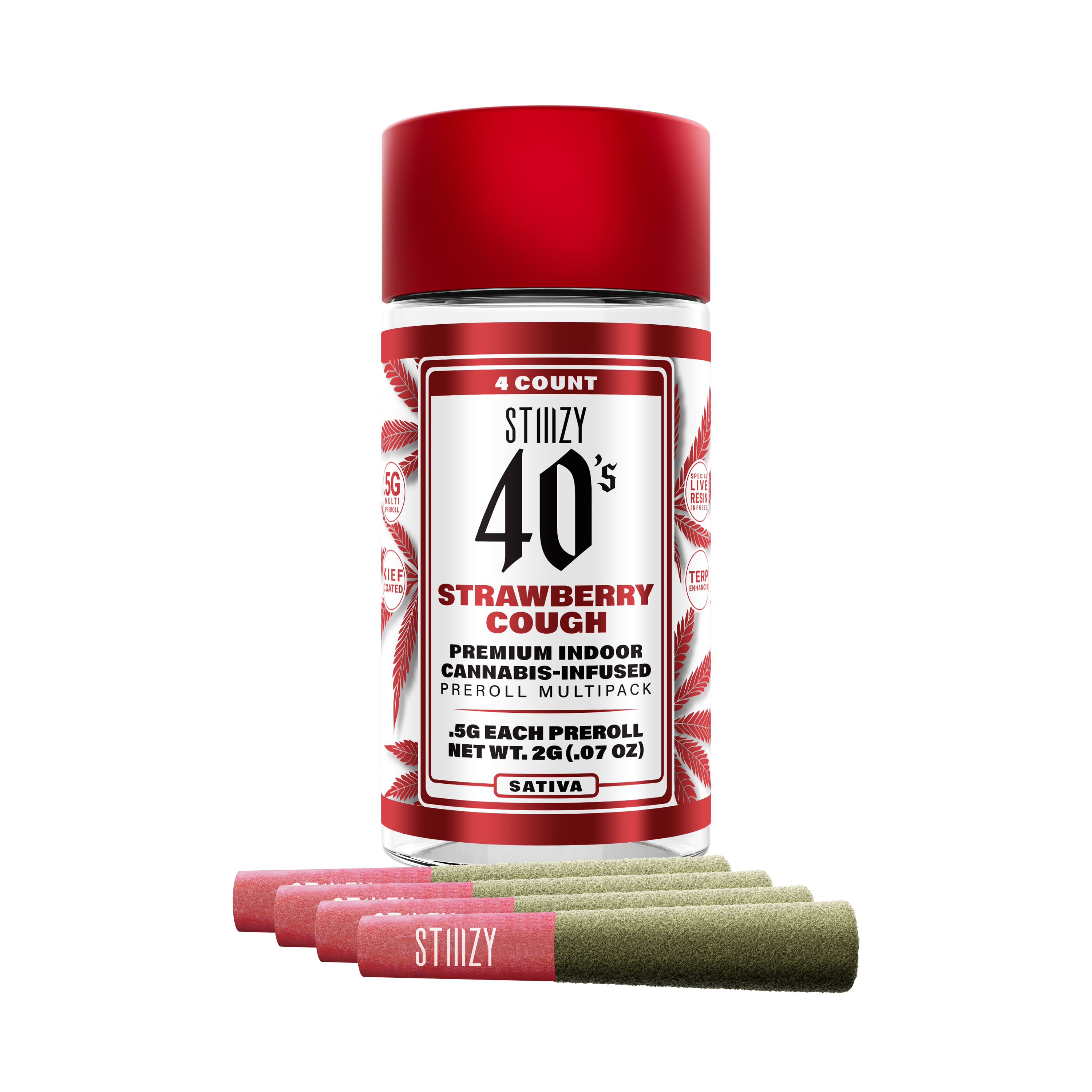 Photograph of product: Strawberry Cough Infused Blunt 4pk