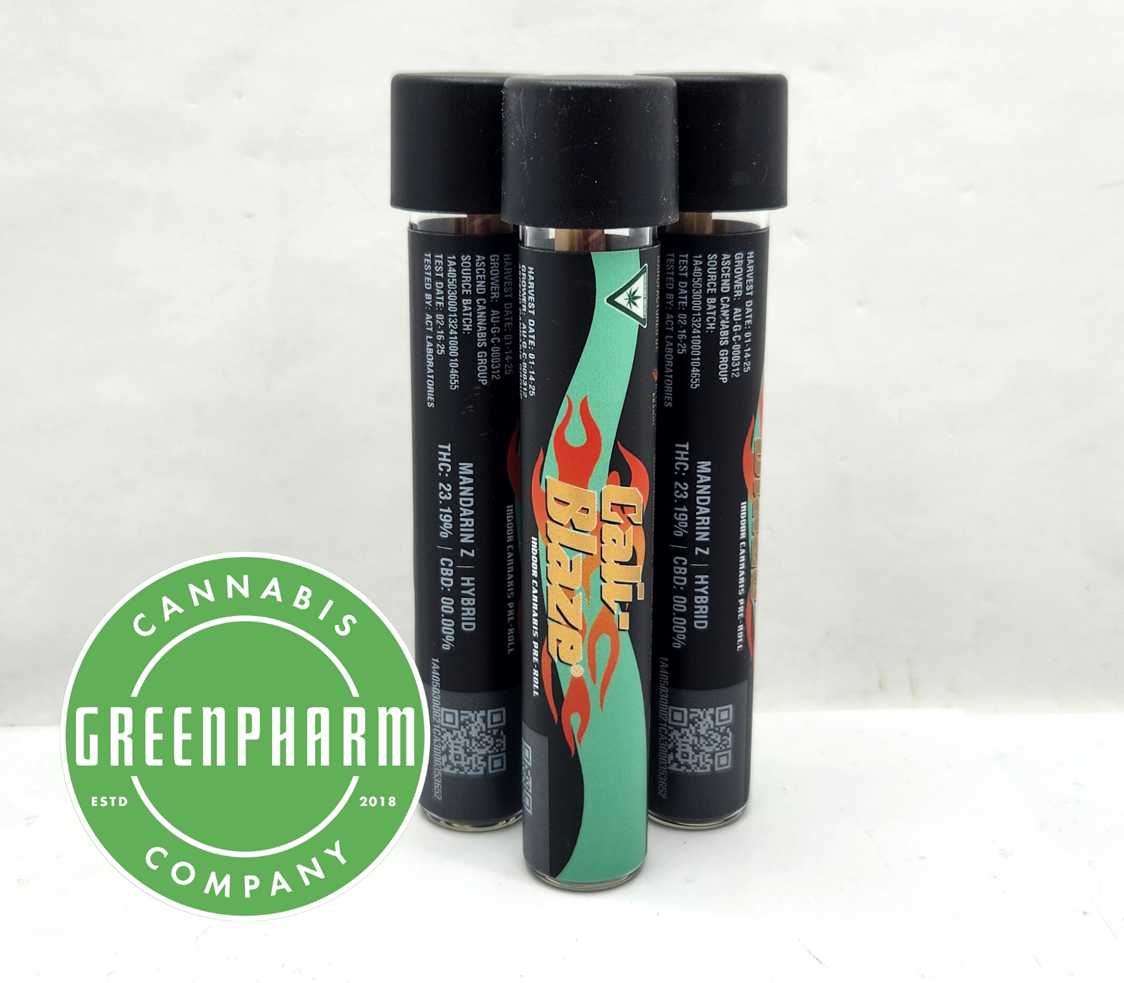 Photograph of product: Pre-Roll | Cali-Blaze | Mandarin Z