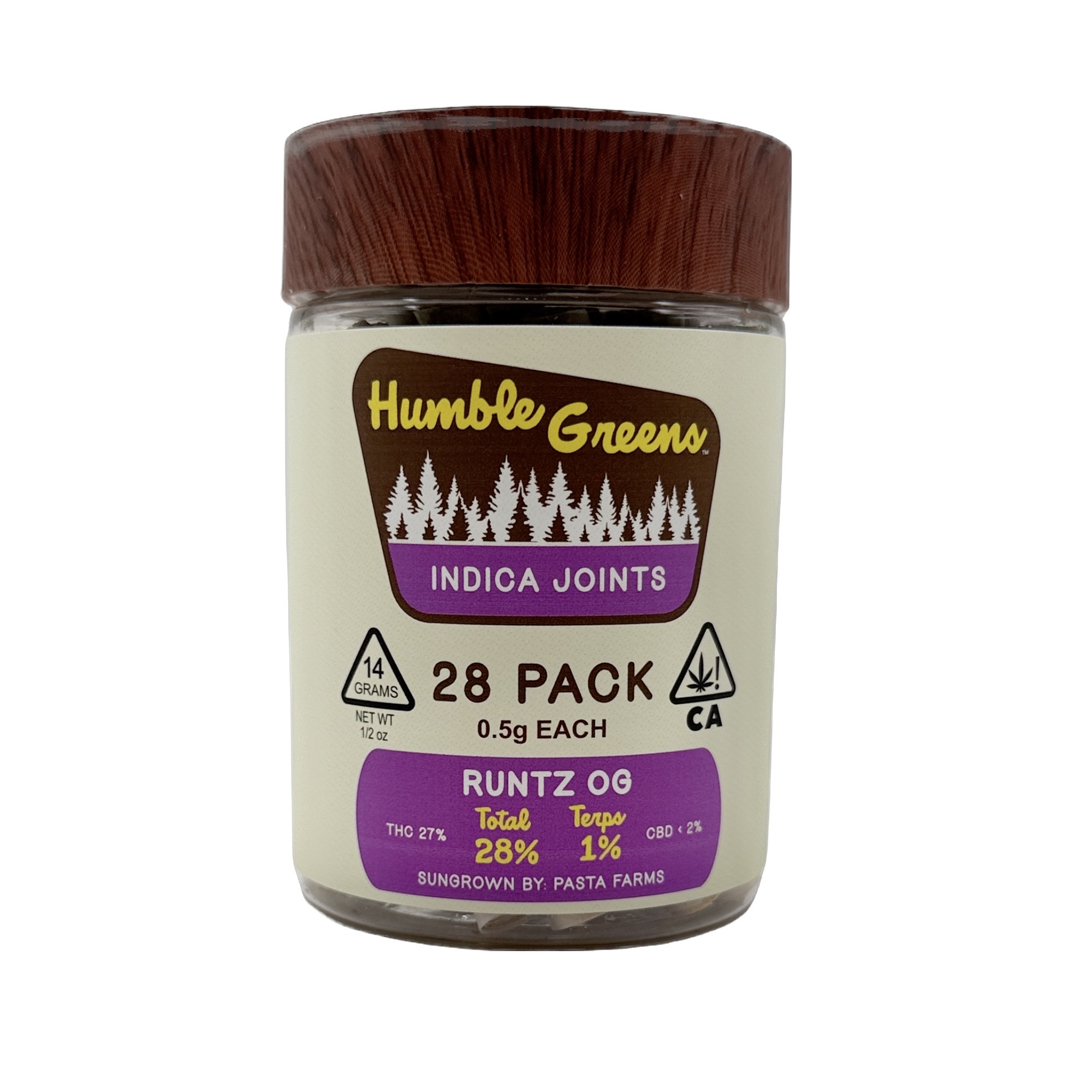 Photograph of product: RUNTZ OG PREROLLS 28 PACK 14G