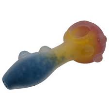 Photograph of product: 4" Frosted Tri Color Spoon Hand Pipe