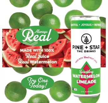 Photograph of product: PINE + STAR - Watermelon Limeade - 5mg