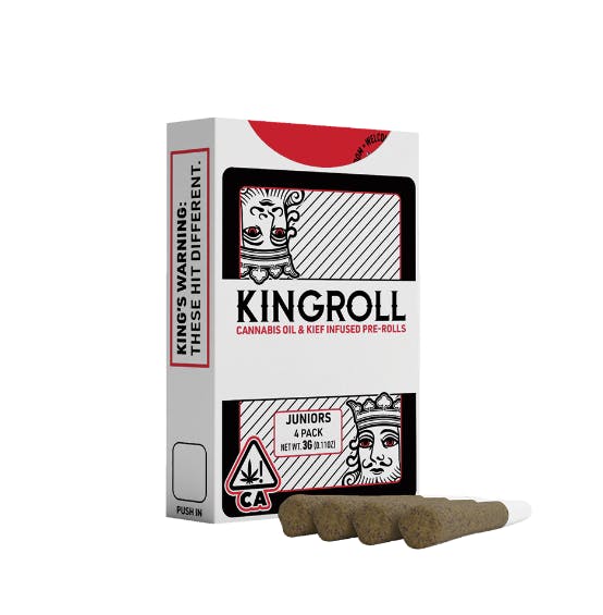 Photograph of product: Kingroll - White Runtz x Apple Fritter 4 Pack Pre-Rolls 3g - Kingroll - White Runtz x Apple Fritter 4 Pack Pre-Rolls 3g