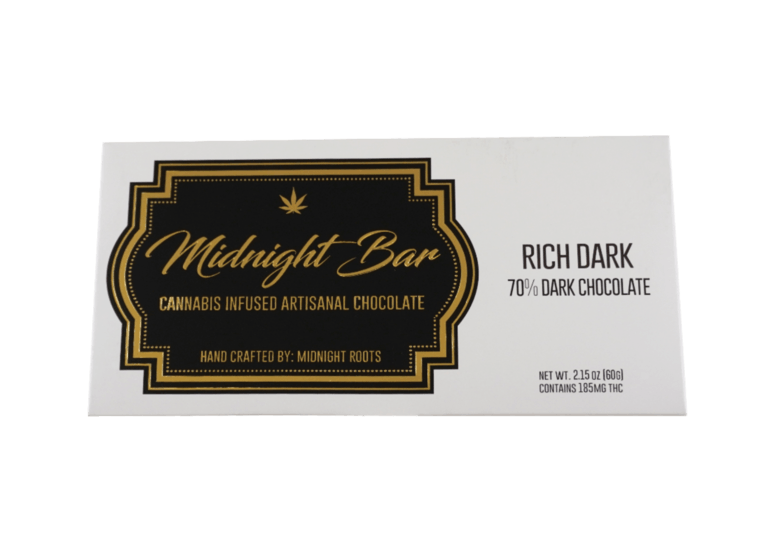 Photograph of product: Rich Dark Chocolate Bar | Midnight Roots