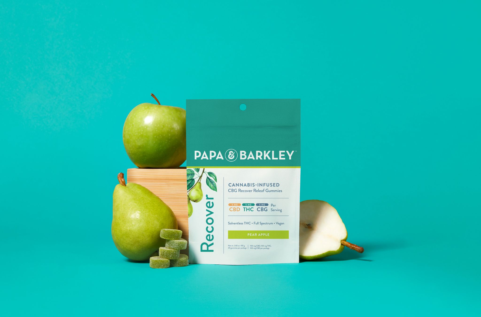 Photograph of product: Pear Apple "Recover" 1:1:1 | 100mg Gummies