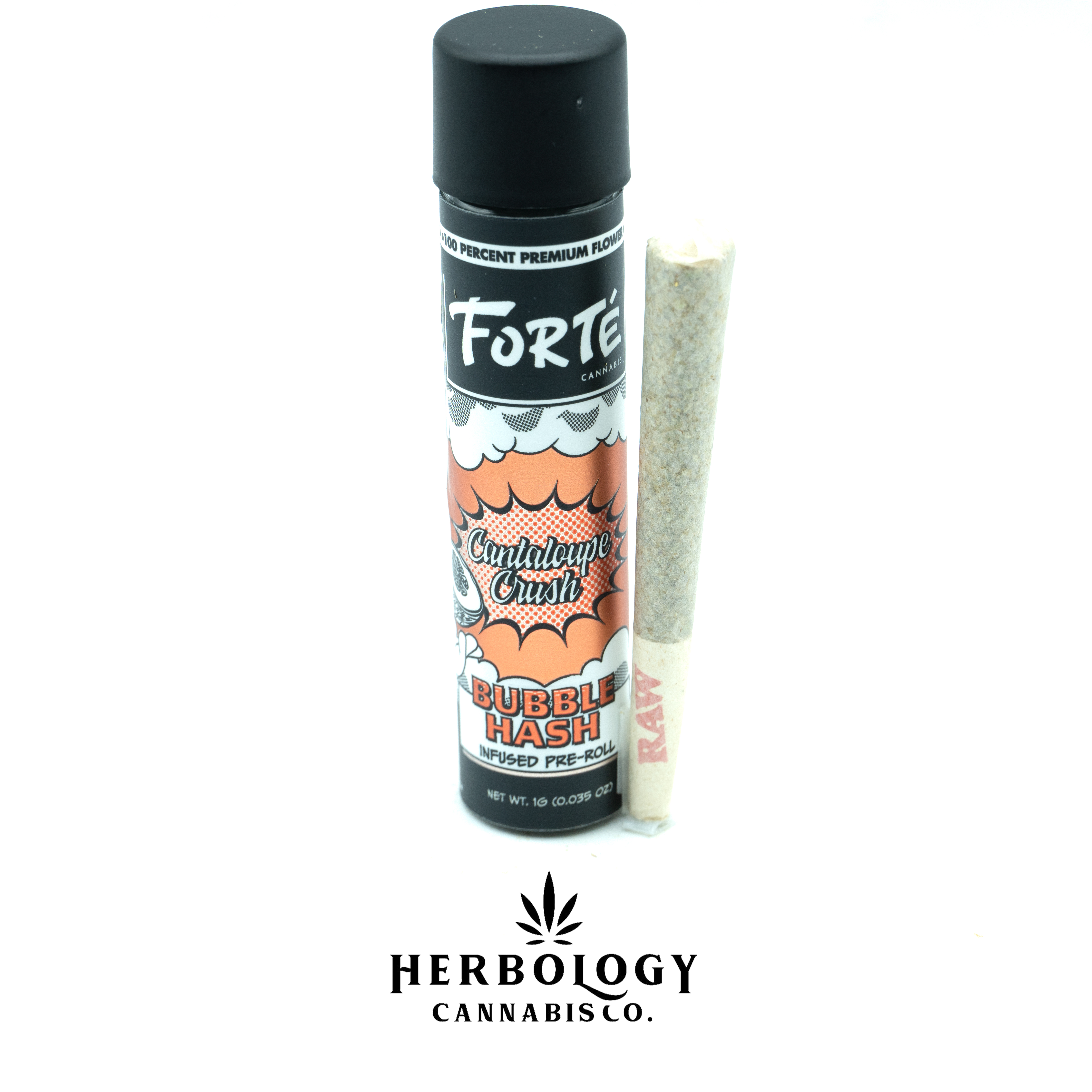 Photograph of product: Forte | Bubble au chocolat Infused Pre-Roll | Cantalope Crush | 1g